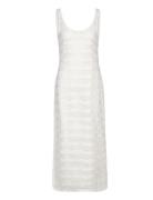 Chrochet Dress Knælang Kjole White Gina Tricot