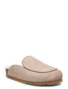 Sl Fae Piping Suede Taupe Shoes Mules & Slip-ins Flat Mules Beige Scho...