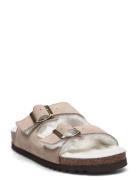 Sl Josephine Suede Dark Beige Flade Sandaler Beige Scholl