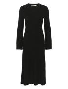 Antaligz Wool Dress Knælang Kjole Black Gestuz