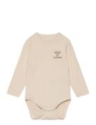 Hmlmino Body L/S Langærmet Body Beige Hummel