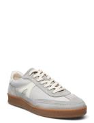 Liga - Light Grey Leather Mix Low-top Sneakers Grey Garment Project