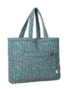 Quilted Tote Bag - Cobblest Tote Taske Blue Fabelab