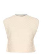 Mebagz Waistcoat Vests Knitted Vests Cream Gestuz