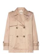 Mmsilma Short Trenchcoat Trenchcoat Frakke Beige MOS MOSH