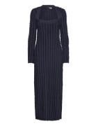 Filippa Dress Knælang Kjole Navy House Of Dagmar