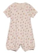 Milu - Nightwear Bodysuits Short-sleeved Beige Hust & Claire