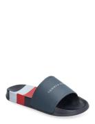 Stripes Pool Slide Slippers Hjemmesko Multi/patterned Tommy Hilfiger