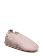 Leather Shoe - Loafer Slippers Hjemmesko Pink Melton