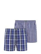 Boxer Woven 2-P Underwear Boxer Shorts Blue Jockey