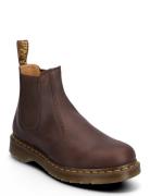 2976 Ys Dark Brown Crazy Horse Støvlet Chelsea Boot Brown Dr. Martens