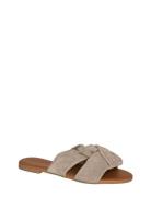 Pcvisana Suede Sandal Flade Sandaler Beige Pieces