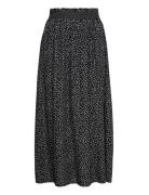 Onlvenedig Aop Life Long Skirt Wvn Noos Lang Nederdel Black ONLY