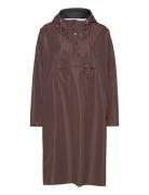 Solid Rain Poncho Outerwear Rainwear Rain Coats Brown Becksöndergaard