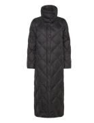 Diamond-Quilted Maxi Down Coat Foret Jakke Black Lauren Ralph Lauren