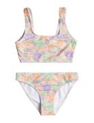 All About Sol Cropped Set Bikini Multi/patterned Roxy