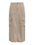 Onlmalfy-Caro Linen Long Skirt Pnt Lang Nederdel Beige ONLY