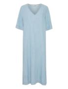 Bylana Vneck Dress 2 - Knælang Kjole Blue B.young