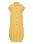 Byfalakka Ss Shirt Dress - Knælang Kjole Yellow B.young