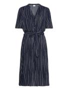 Vimoashly S/S Midi Dress - Noos Knælang Kjole Navy Vila