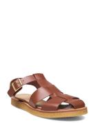 Sandals - Flat - Closed Toe - Op Flade Sandaler Brown ANGULUS