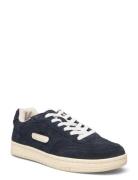 Wolfe Suede Sneaker Low-top Sneakers Navy Les Deux