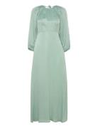 Crepe Satin Maxi Dress Maxikjole Festkjole Green By Ti Mo