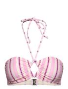 Recycled Printed Swimwear Bikinis Bikini Tops Bandeau Bikinitops Pink ...