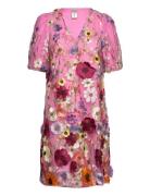 Yasflowering Ss Dress - Show Knælang Kjole Multi/patterned YAS