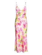 Malinda Slip Dress Maxikjole Festkjole Pink Bardot