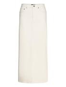 Evianna Denim Maxi Skirt Lang Nederdel Cream Bardot