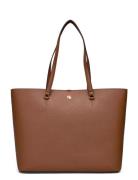 Crosshatch Leather Large Karly Tote Shopper Taske Brown Lauren Ralph L...