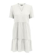 Onltiri-Caro S/S V-Neck Lin Dress Cc Pnt Kort Kjole White ONLY