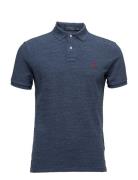 The Iconic Mesh Polo Shirt Tops Polos Short-sleeved Blue Polo Ralph La...