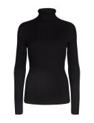 Sc-Dollie Tops Knitwear Turtleneck Black Soyaconcept