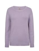 Sc-Blissa Tops Knitwear Jumpers Purple Soyaconcept