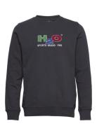 Alban Sweat O'neck Tops Sweatshirts & Hoodies Sweatshirts Navy H2O