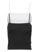 2-Pack Scarlet Singlet Tops T-shirts & Tops Sleeveless Black Gina Tric...