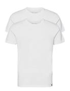 Twin Pack Crew Tops T-Kortærmet Skjorte White Lee Jeans