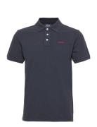 Outwashed Logo Pique Tops Polos Short-sleeved Blue Sebago