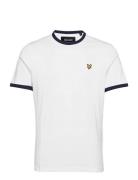 Ringer T-Shirt Tops T-Kortærmet Skjorte White Lyle & Scott