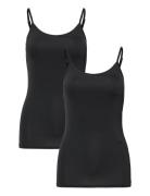 Visurface Strap Top New 2-Pack Tops T-shirts & Tops Sleeveless Black V...