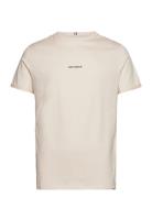 Lens T-Shirt Tops T-Kortærmet Skjorte Cream Les Deux