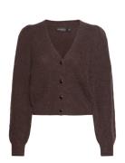 Sltuesday Puf Cardigan Ls Tops Knitwear Cardigans Brown Soaked In Luxu...