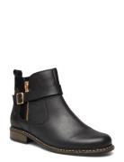 Z4959 Shoes Boots Ankle Boots Ankle Boots Flat Heel Black Rieker