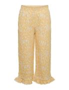 Pkmaya Culotte Pant Bottoms Trousers Yellow Little Pieces