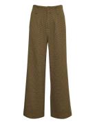 Frayagz Hw Pants Bottoms Trousers Wide Leg Khaki Green Gestuz