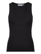 Modal Rib Tank Tops T-shirts & Tops Sleeveless Black Calvin Klein