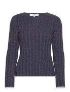 Srceline Blouse Knit Tops Knitwear Jumpers Blue Soft Rebels