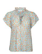 Karookh Blouse 14573 Tops Blouses Short-sleeved Blue Samsøe Samsøe